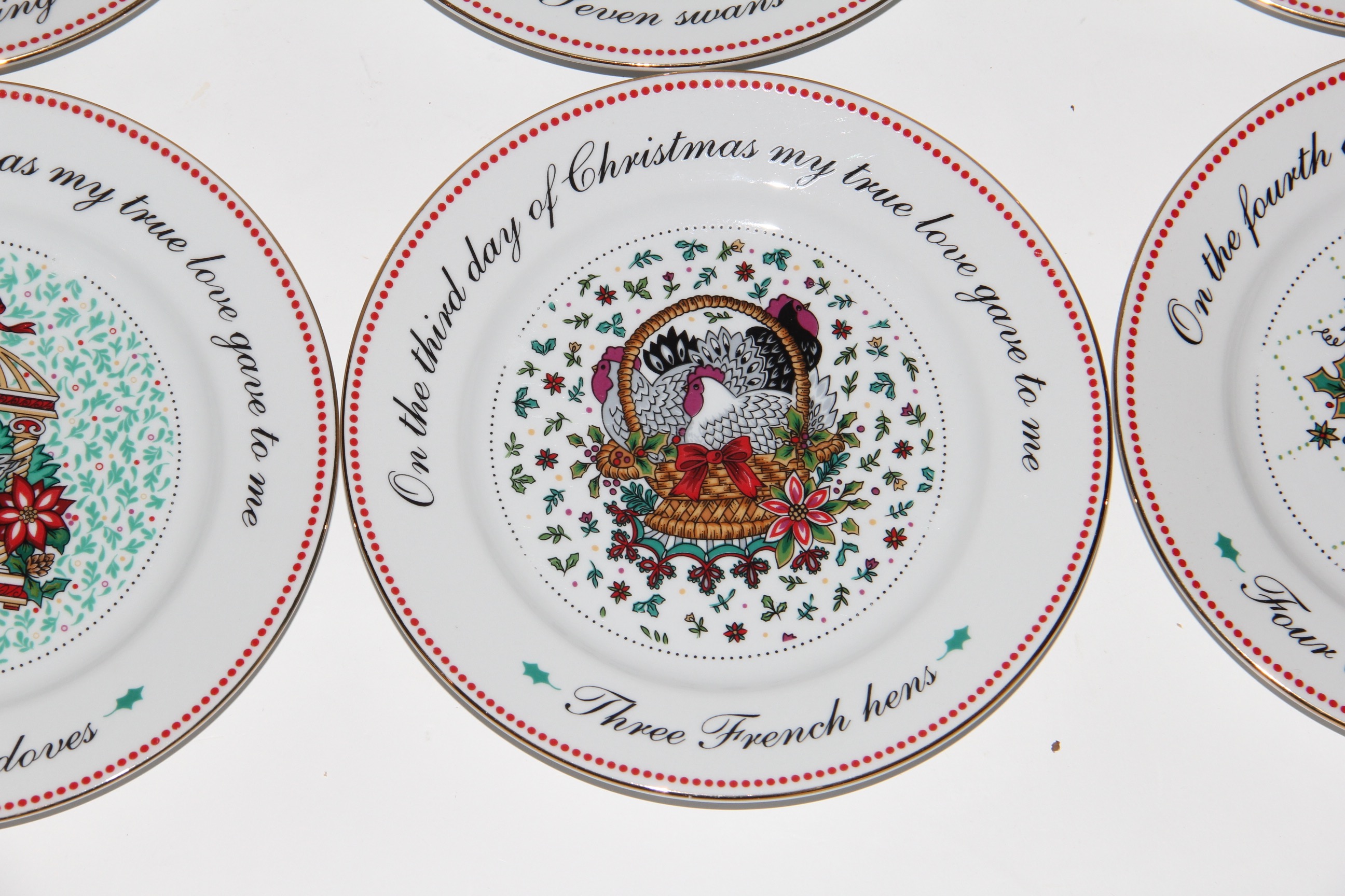 Set of "Twelve Days of Christmas" Decorative Plates