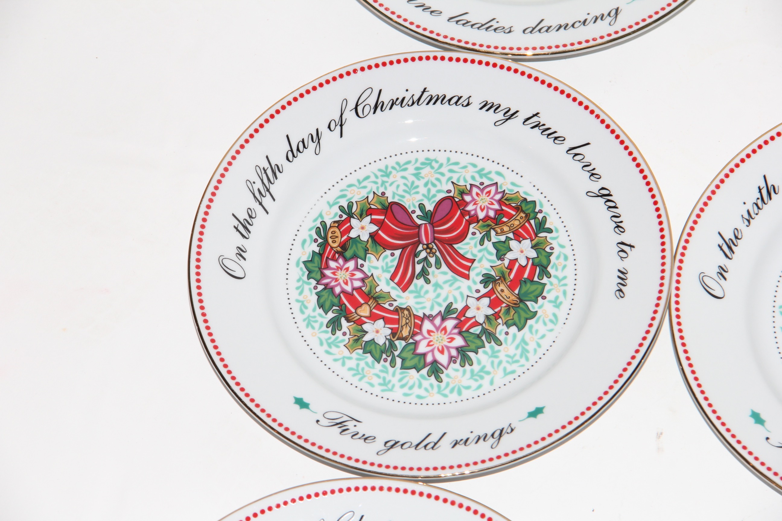 Set of "Twelve Days of Christmas" Decorative Plates