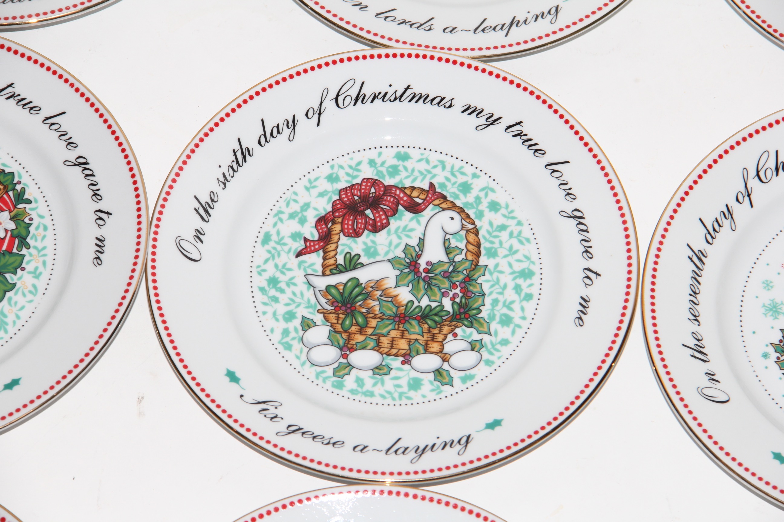 Set of "Twelve Days of Christmas" Decorative Plates