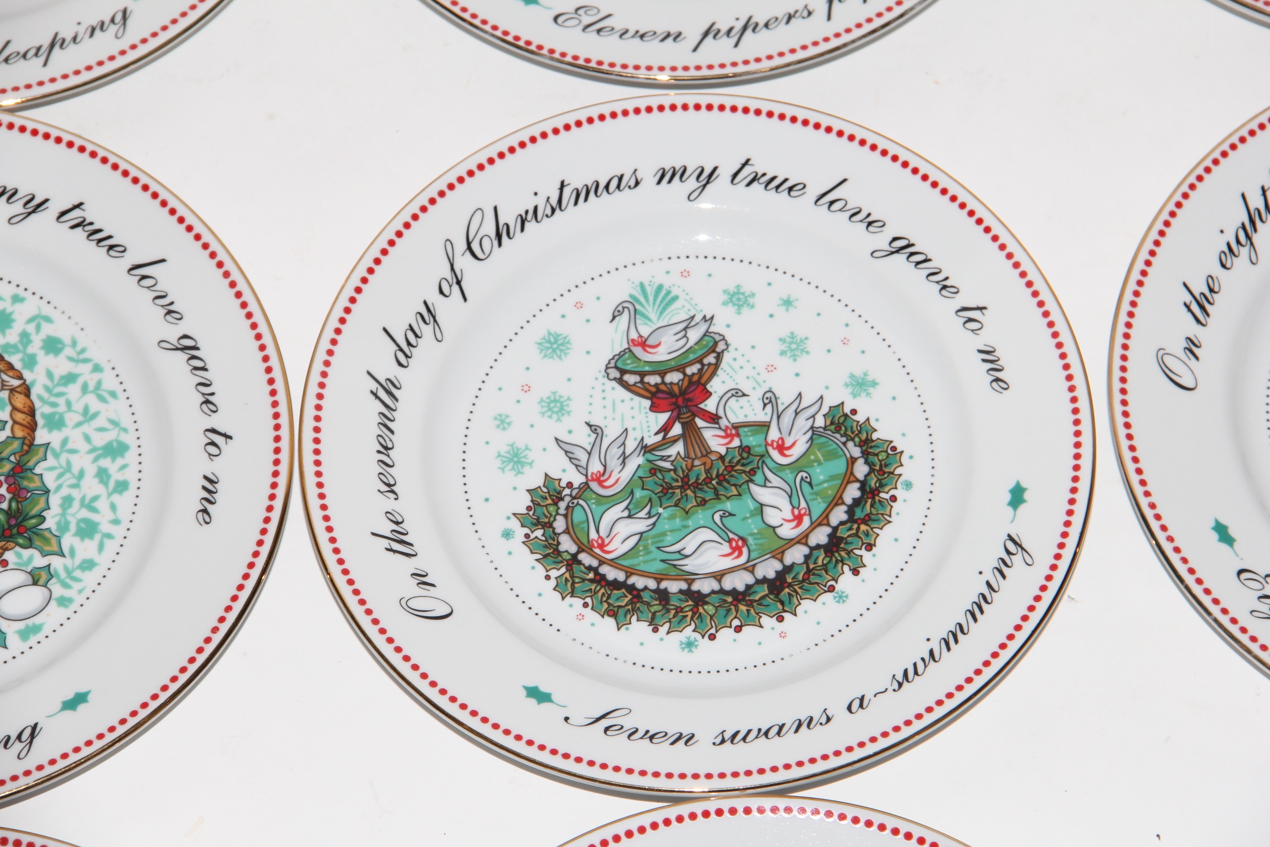 Set of "Twelve Days of Christmas" Decorative Plates