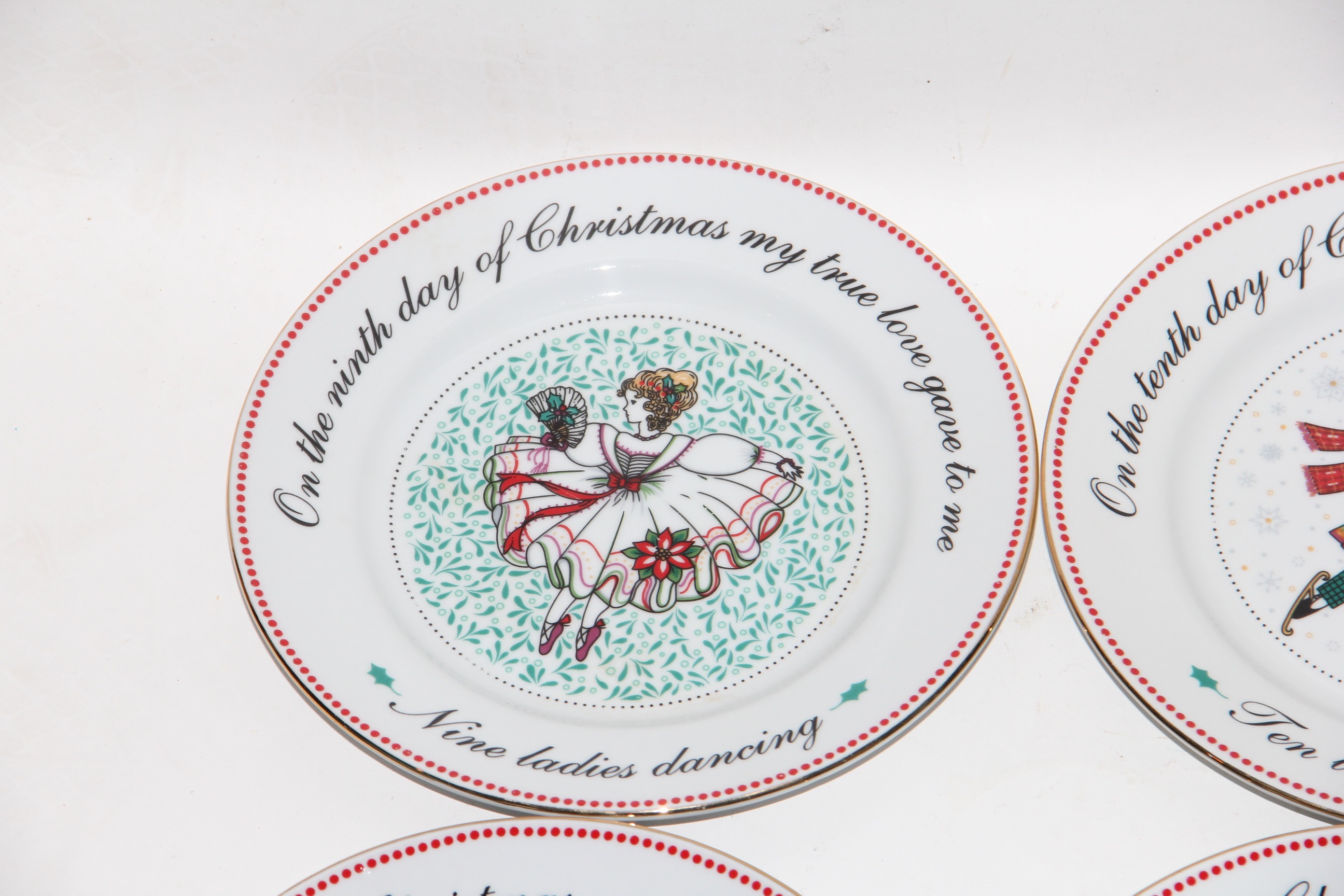 Set of "Twelve Days of Christmas" Decorative Plates