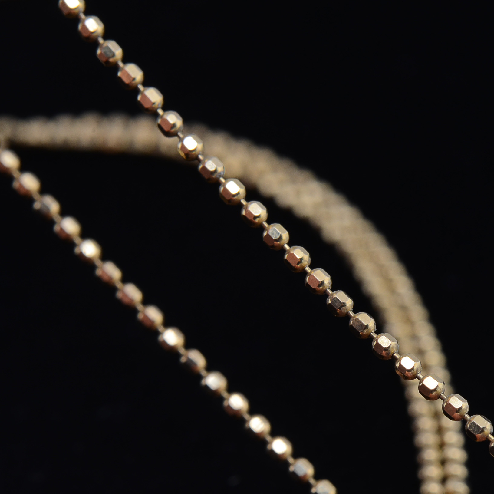 Milor 14K Yellow Gold Ball Chain 50" Necklace