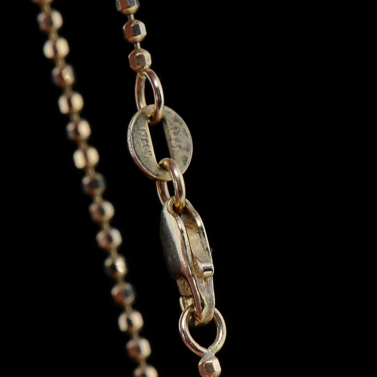 Milor 14K Yellow Gold Ball Chain 50" Necklace