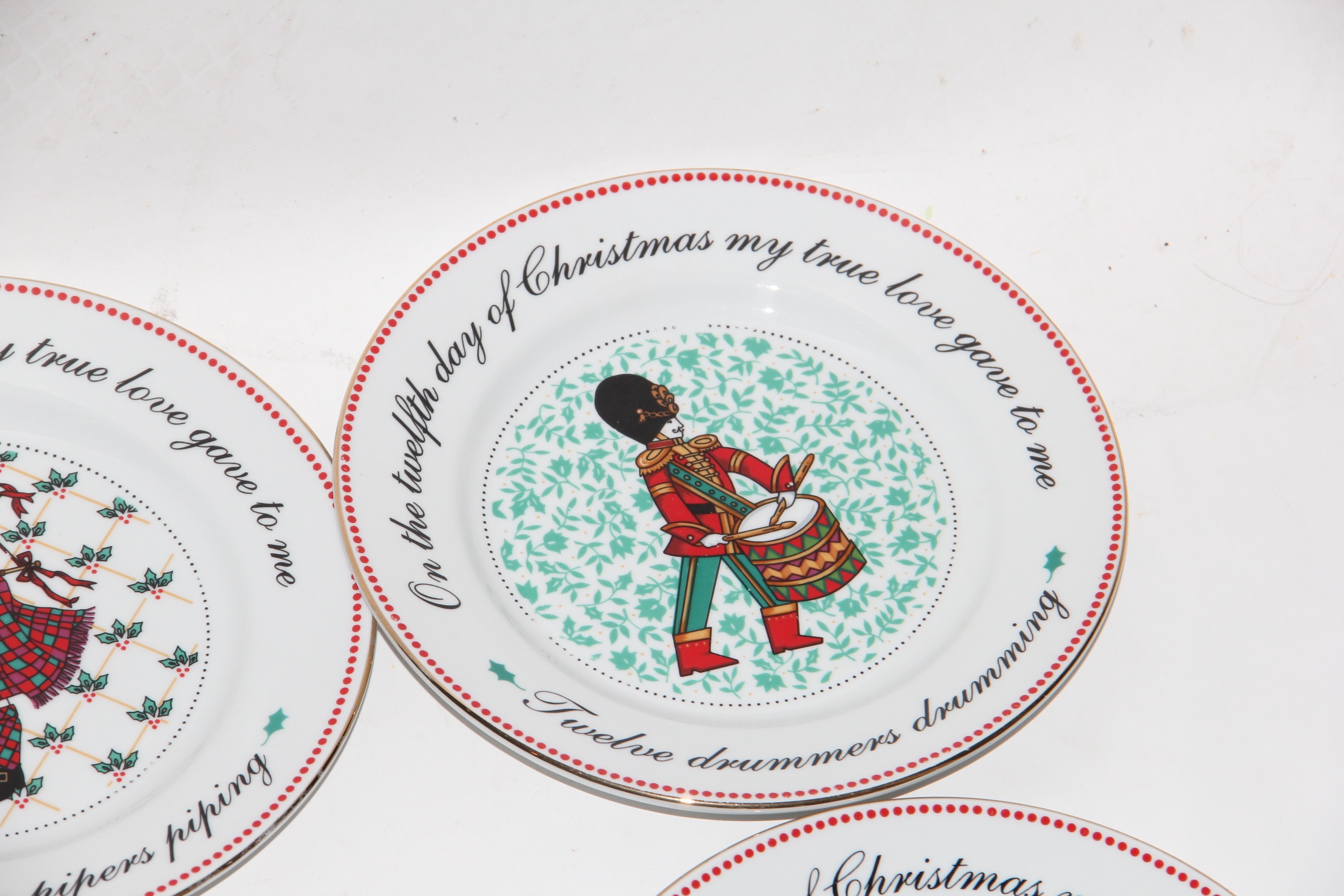 Set of "Twelve Days of Christmas" Decorative Plates
