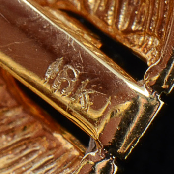 18K Yellow Gold Diamond Dome Shape Disc Clip-On Earrings