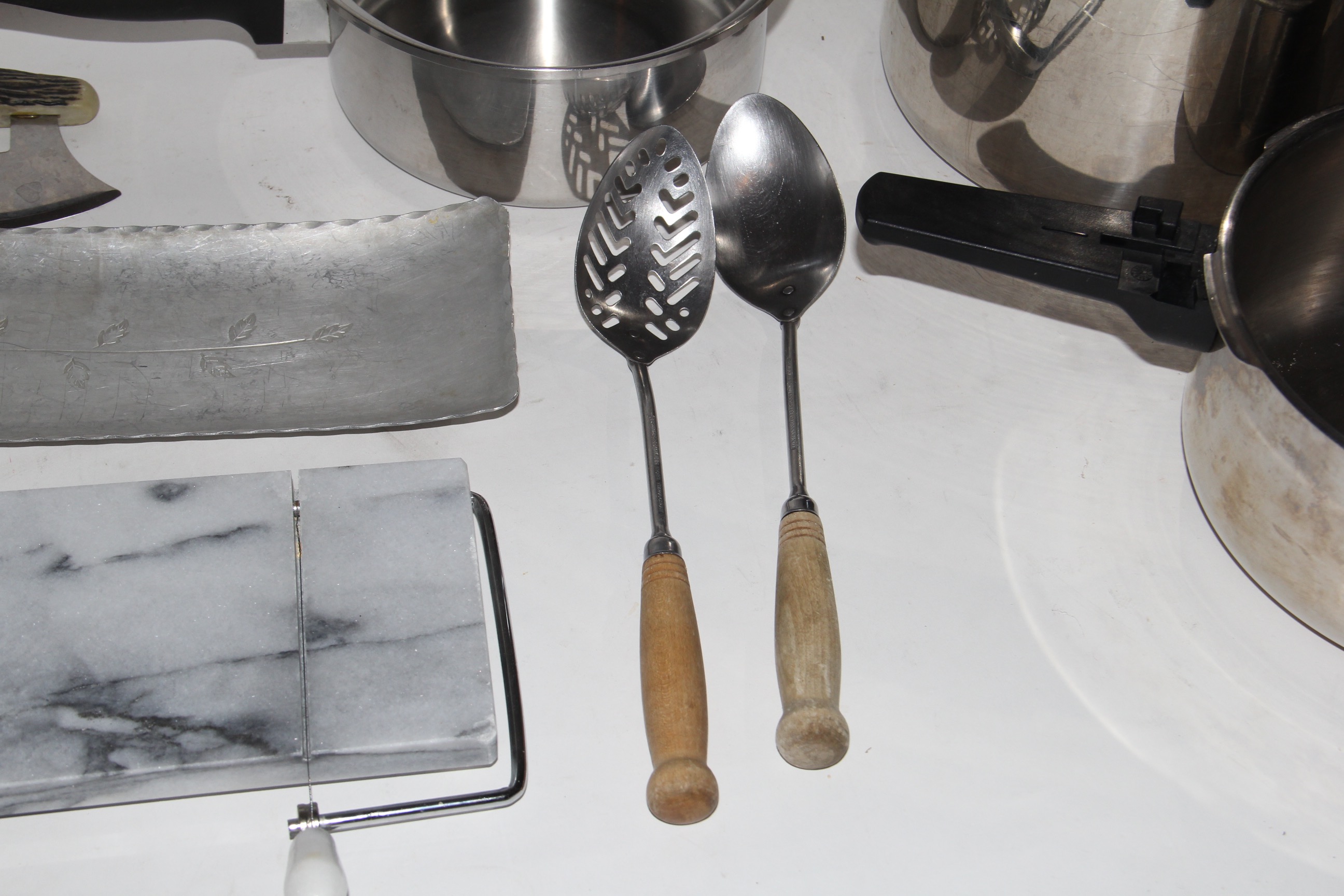 Collection of Kitchen Cookware and Food Preparation Items