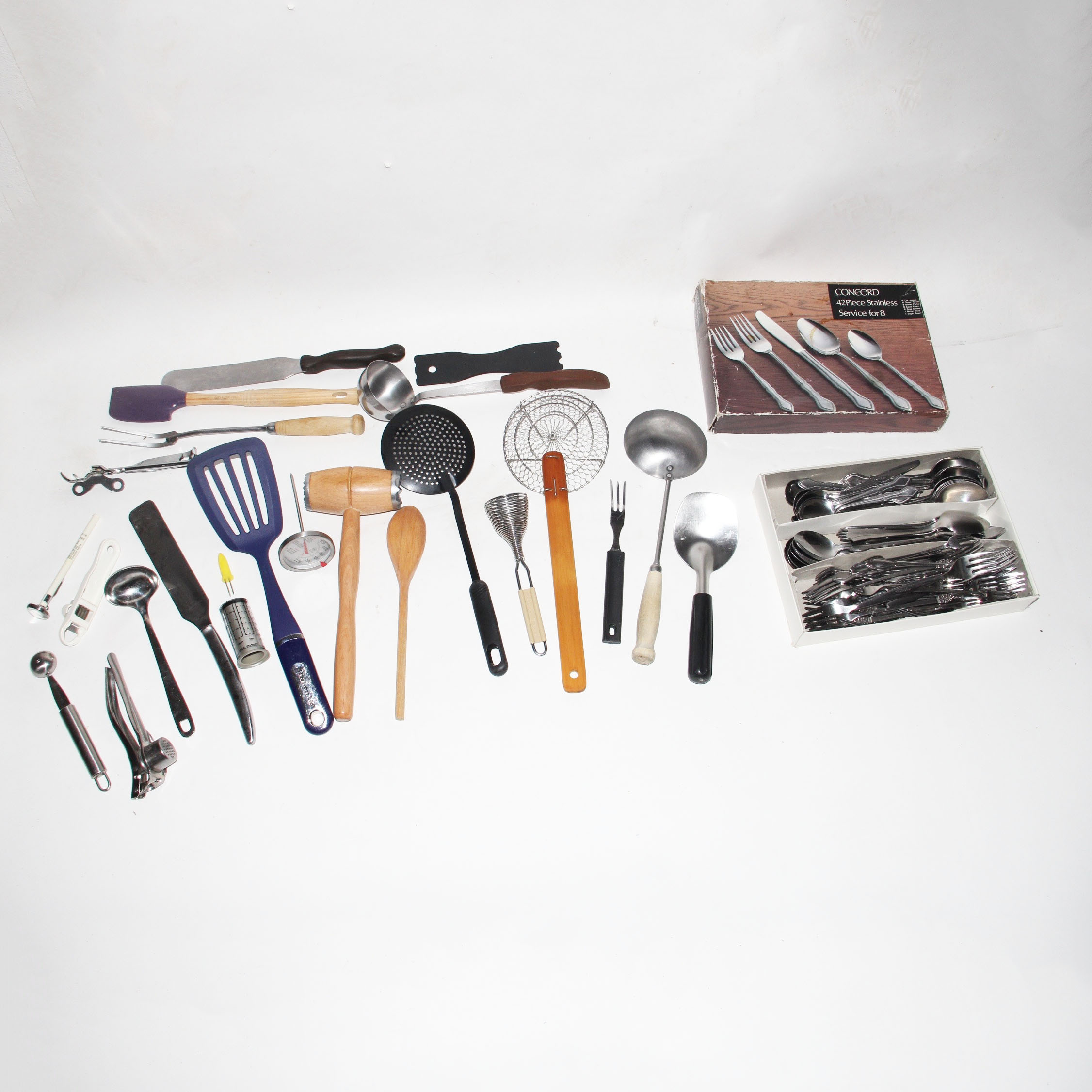 Grouping of Kitchen Utensils and Cutlery