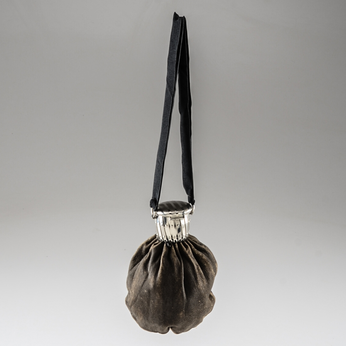 Early 20th Century Suede Pouch Purse