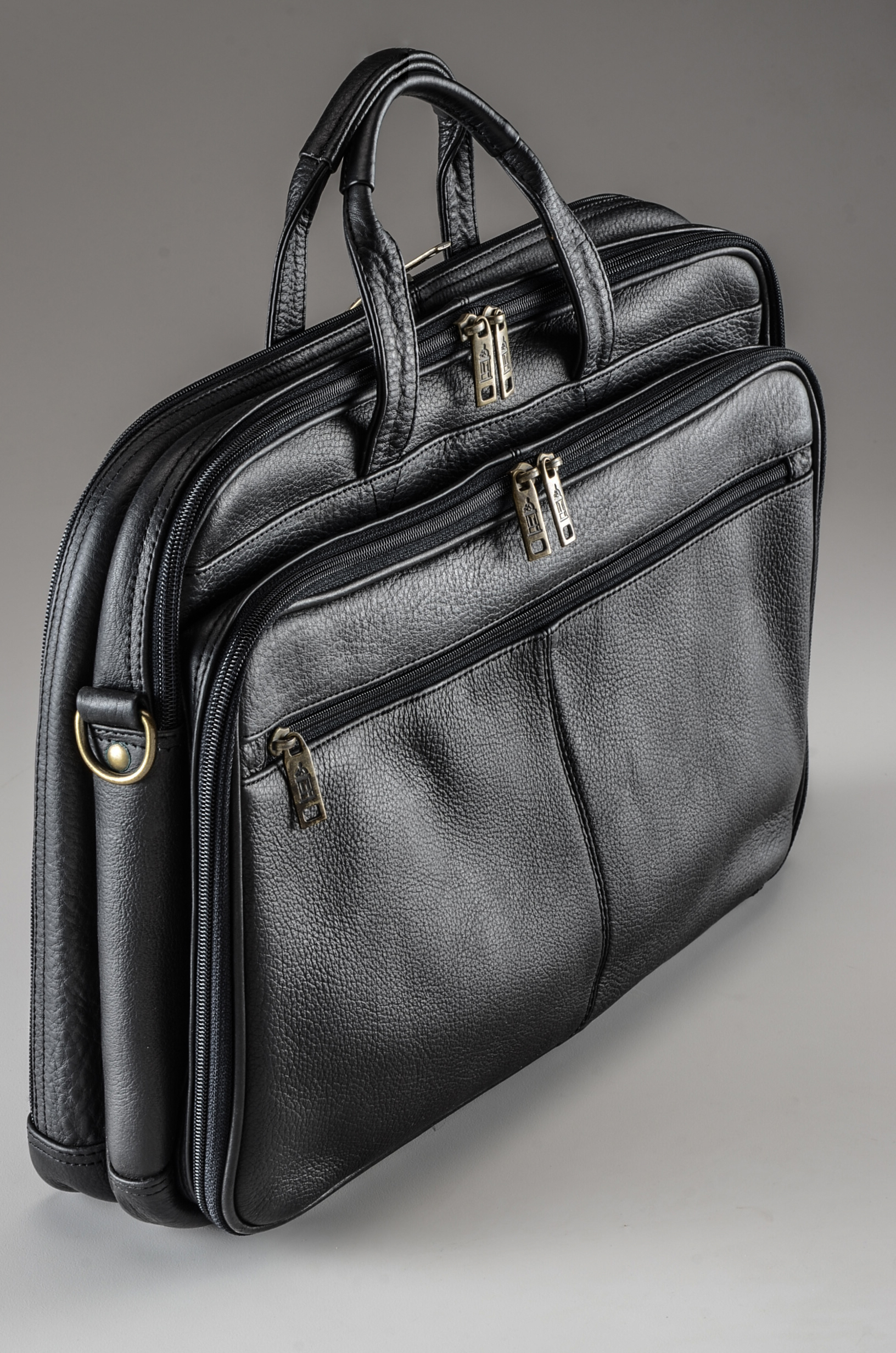 Black Leather Laptop Bag