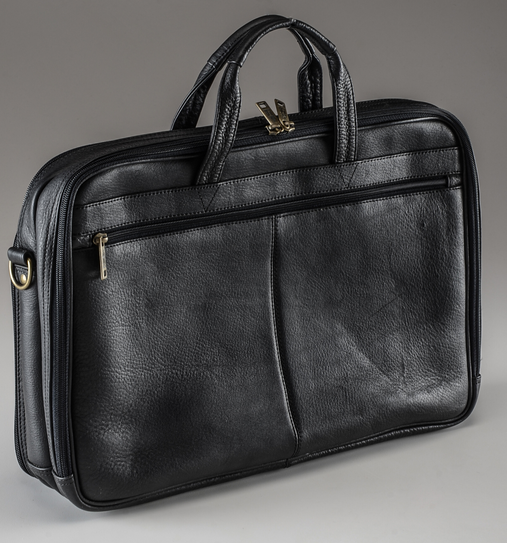 Black Leather Laptop Bag