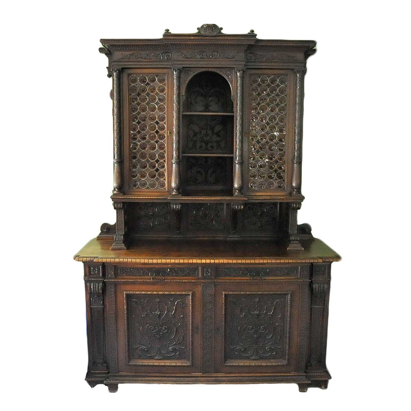 Very Fine Italian Renaissance Revival Antique Sideboard