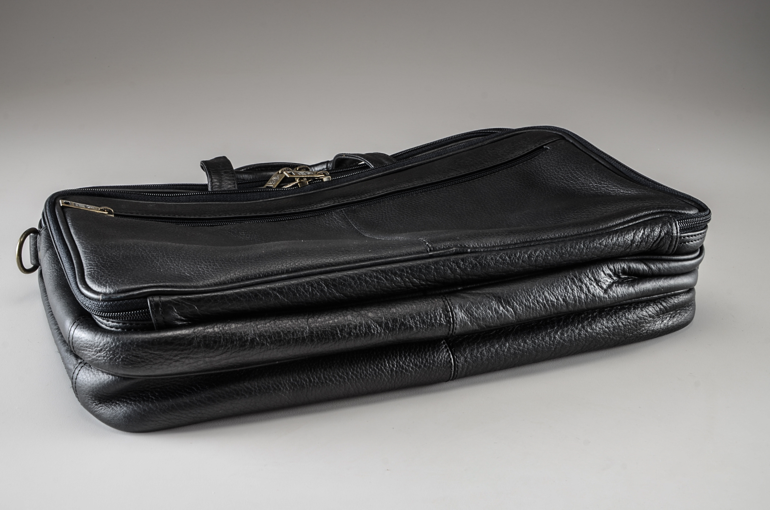 Black Leather Laptop Bag
