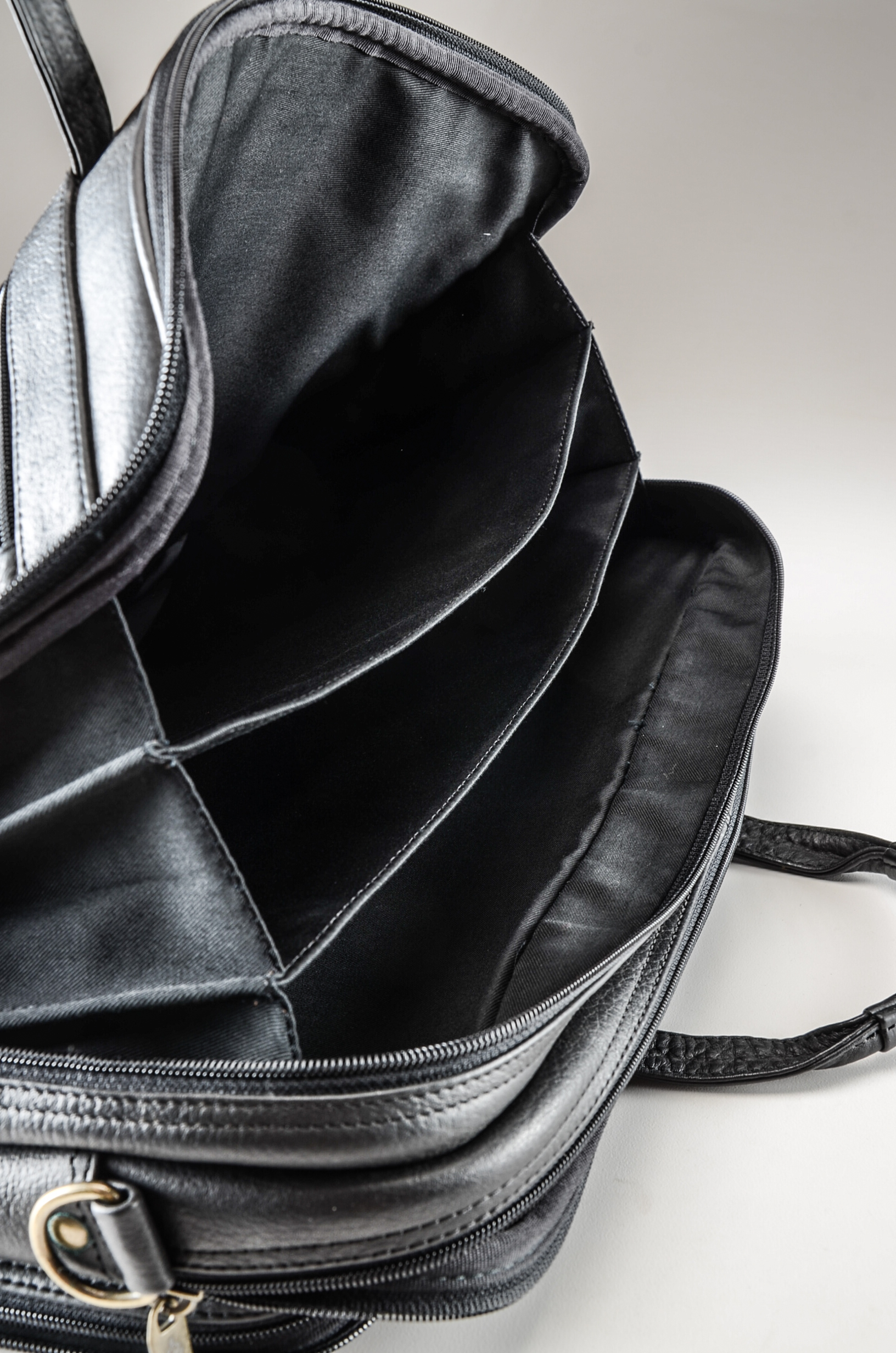 Black Leather Laptop Bag