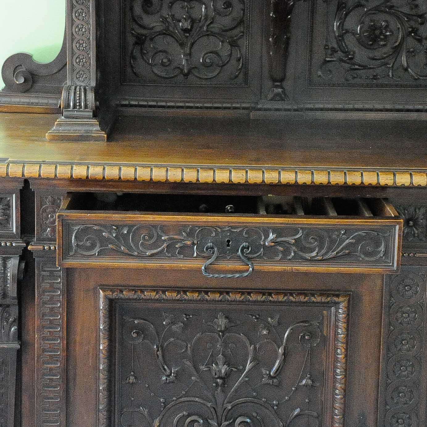 Very Fine Italian Renaissance Revival Antique Sideboard