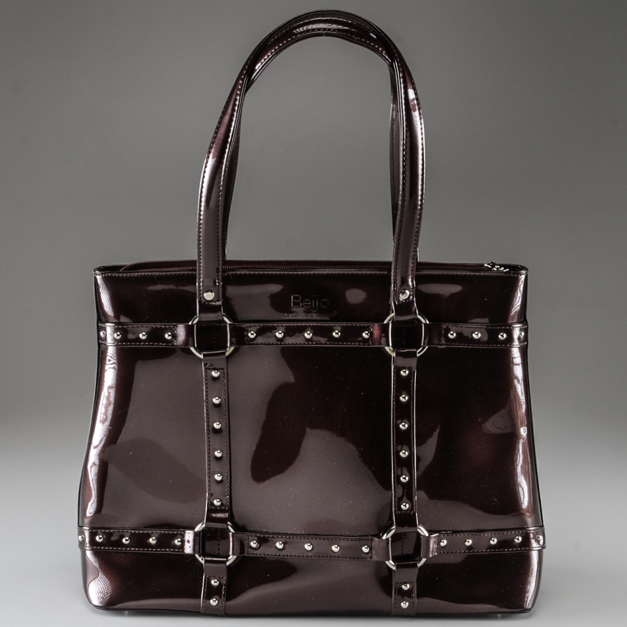 Beijo Bronze Hued Pleather Handbag