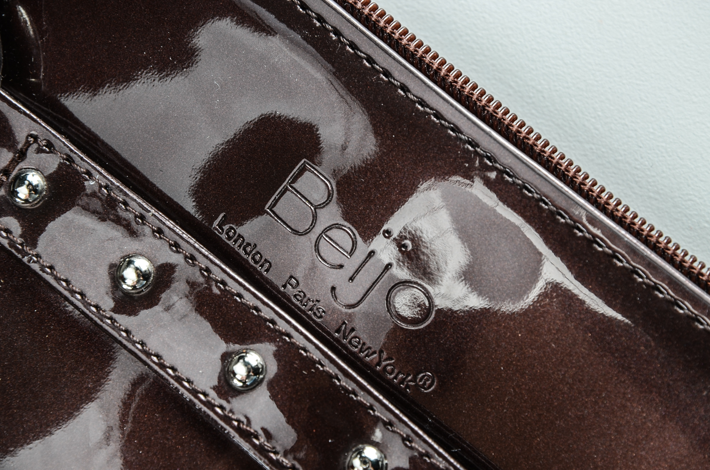 Beijo Bronze Hued Pleather Handbag