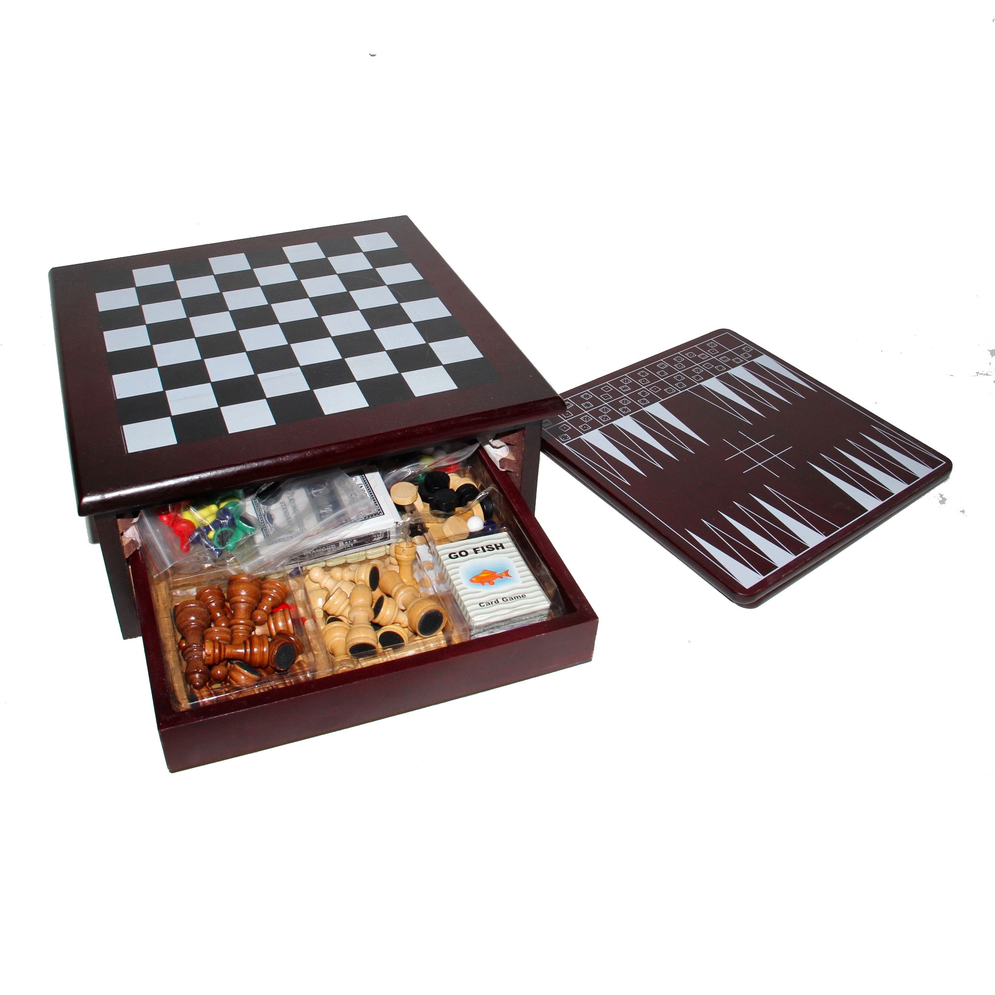 Boxed Wood Multi-Game Set