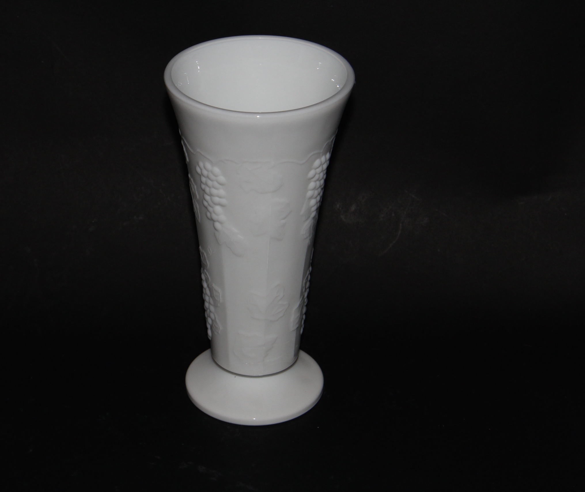 Three Milk Glass Vases