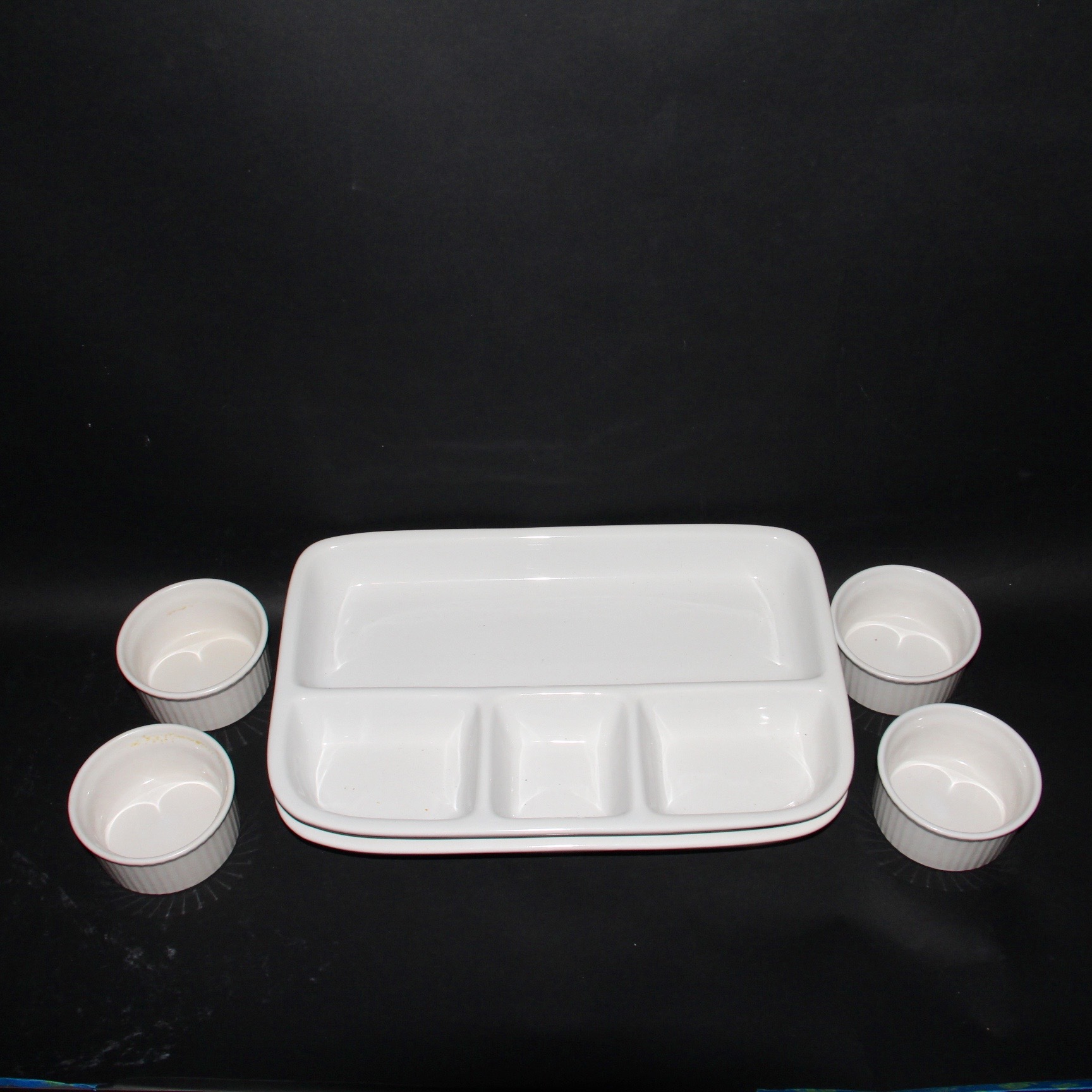 Ceramic Ramekins and Divided Plates