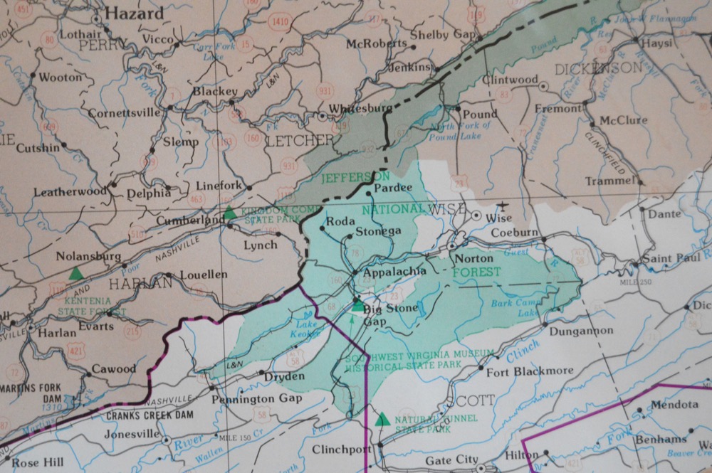 Large Tennessee Valley Region Map