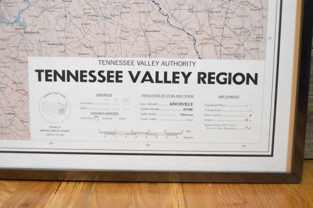Large Tennessee Valley Region Map