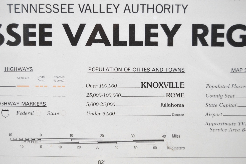 Large Tennessee Valley Region Map