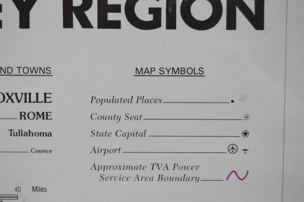 Large Tennessee Valley Region Map