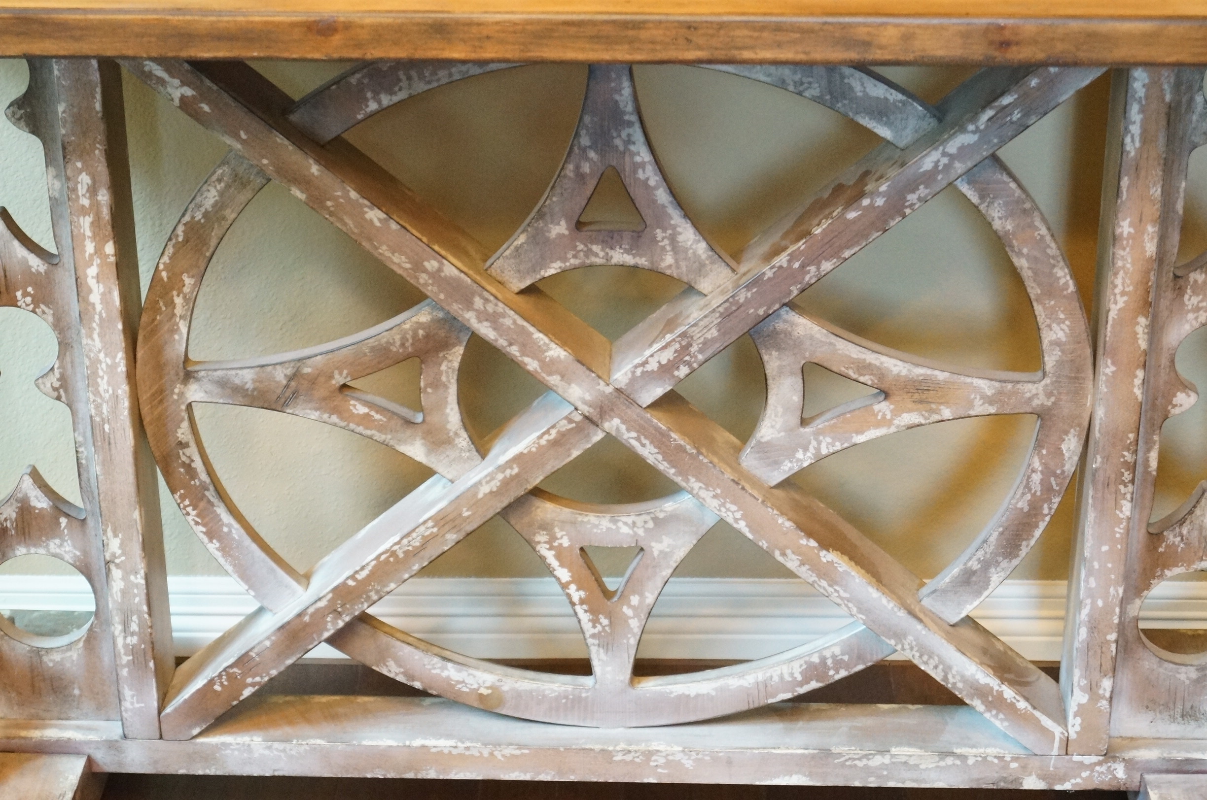 Distressed Wood Console Table