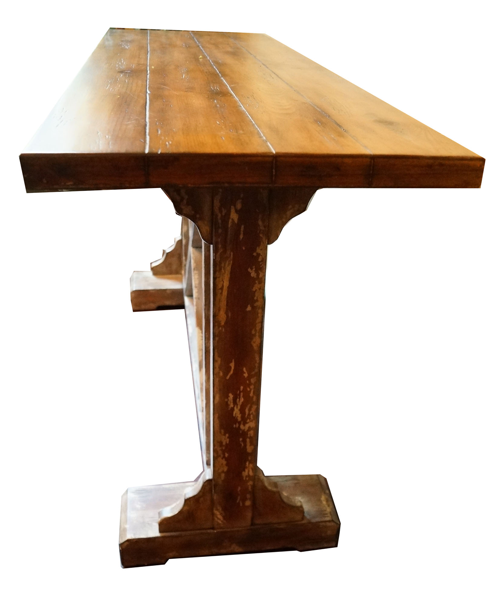 Distressed Wood Console Table