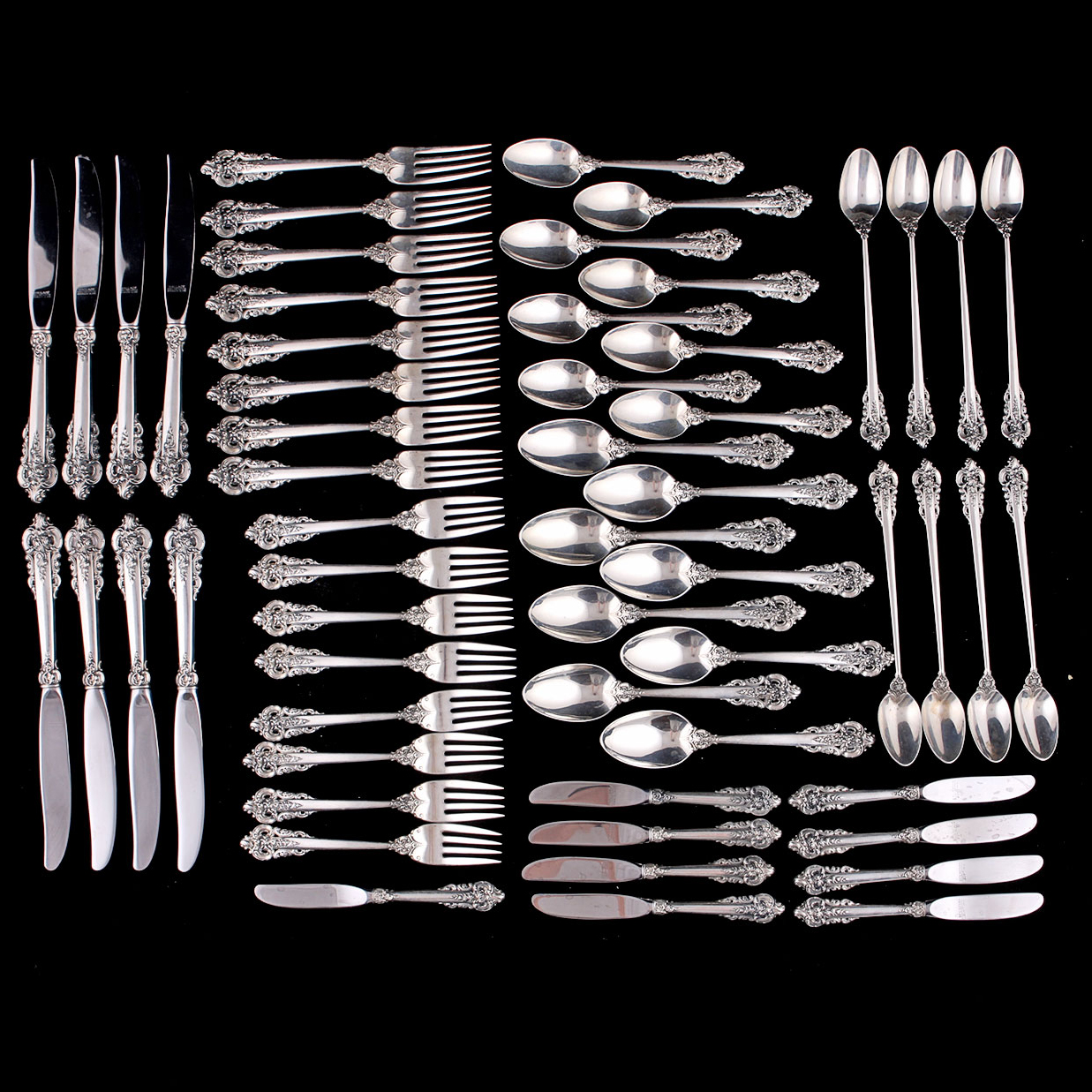 Wallace Eight Piece Sterling Silverware Set