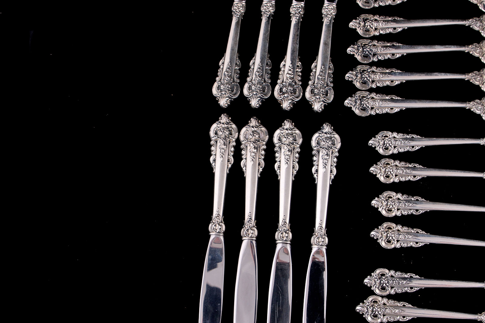 Wallace Eight Piece Sterling Silverware Set