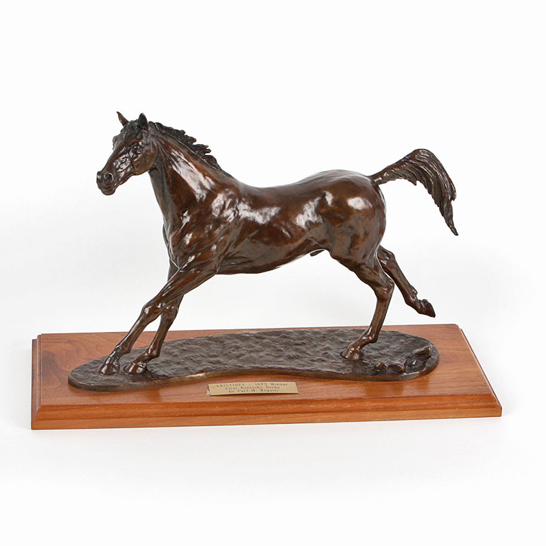 "Aristides" Bronze Race Horse Sculpture by Carl Regutti, 3/500