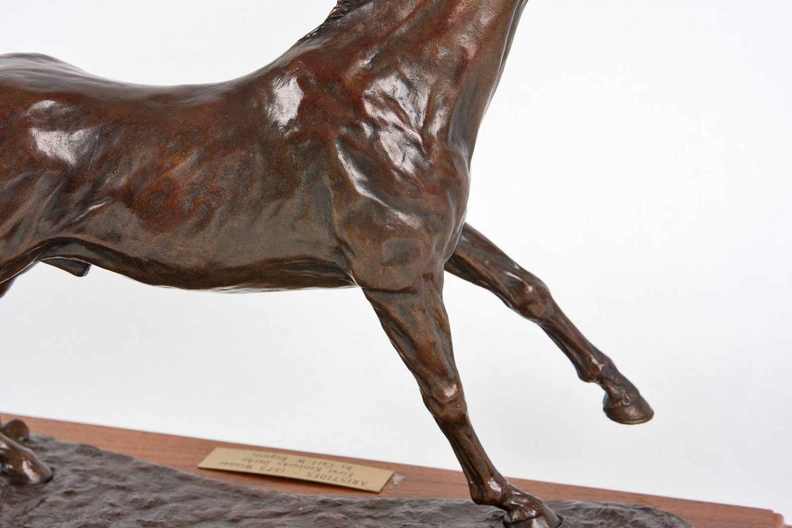 "Aristides" Bronze Race Horse Sculpture by Carl Regutti, 3/500