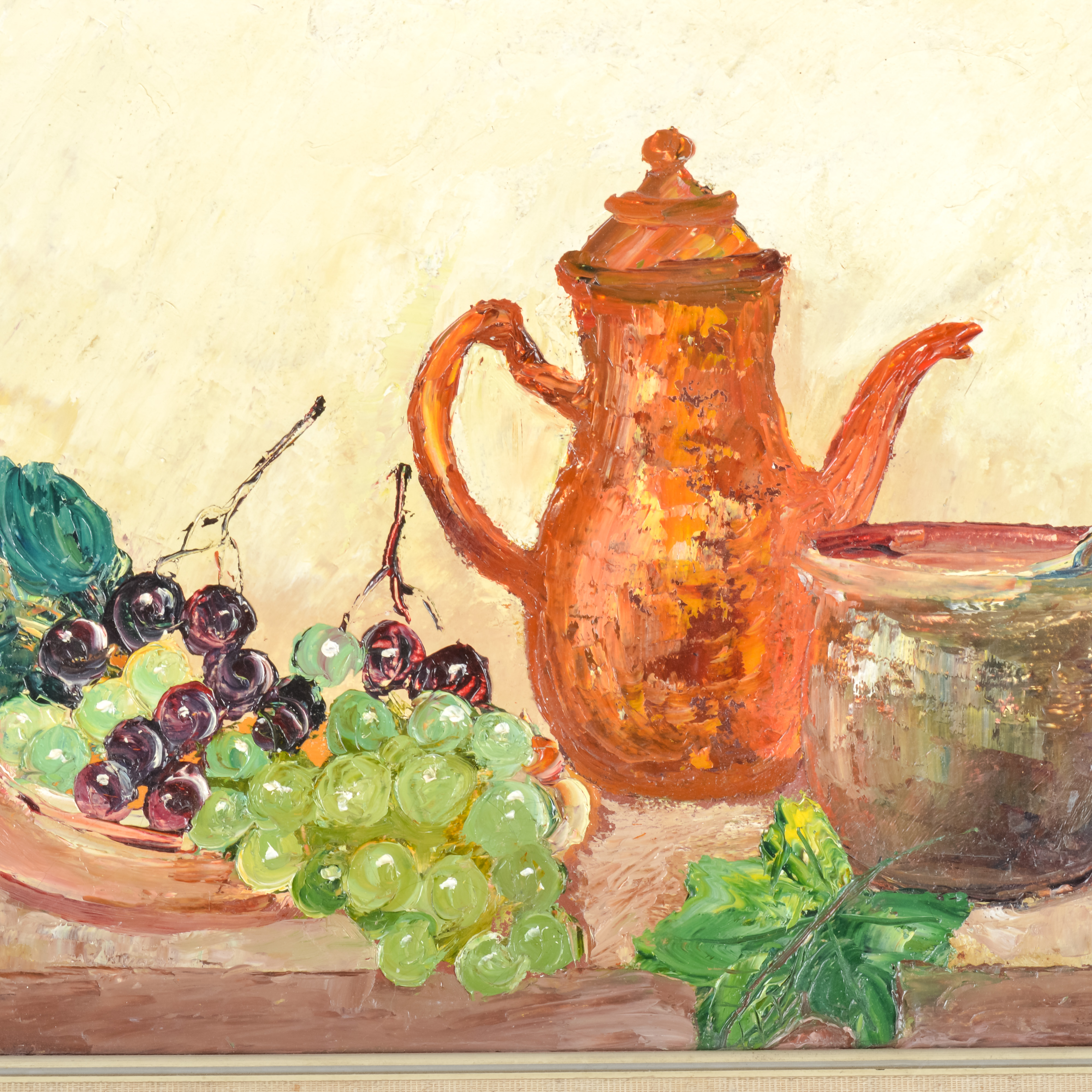 Two Framed Original Vintage Still Life Oil on Canvases