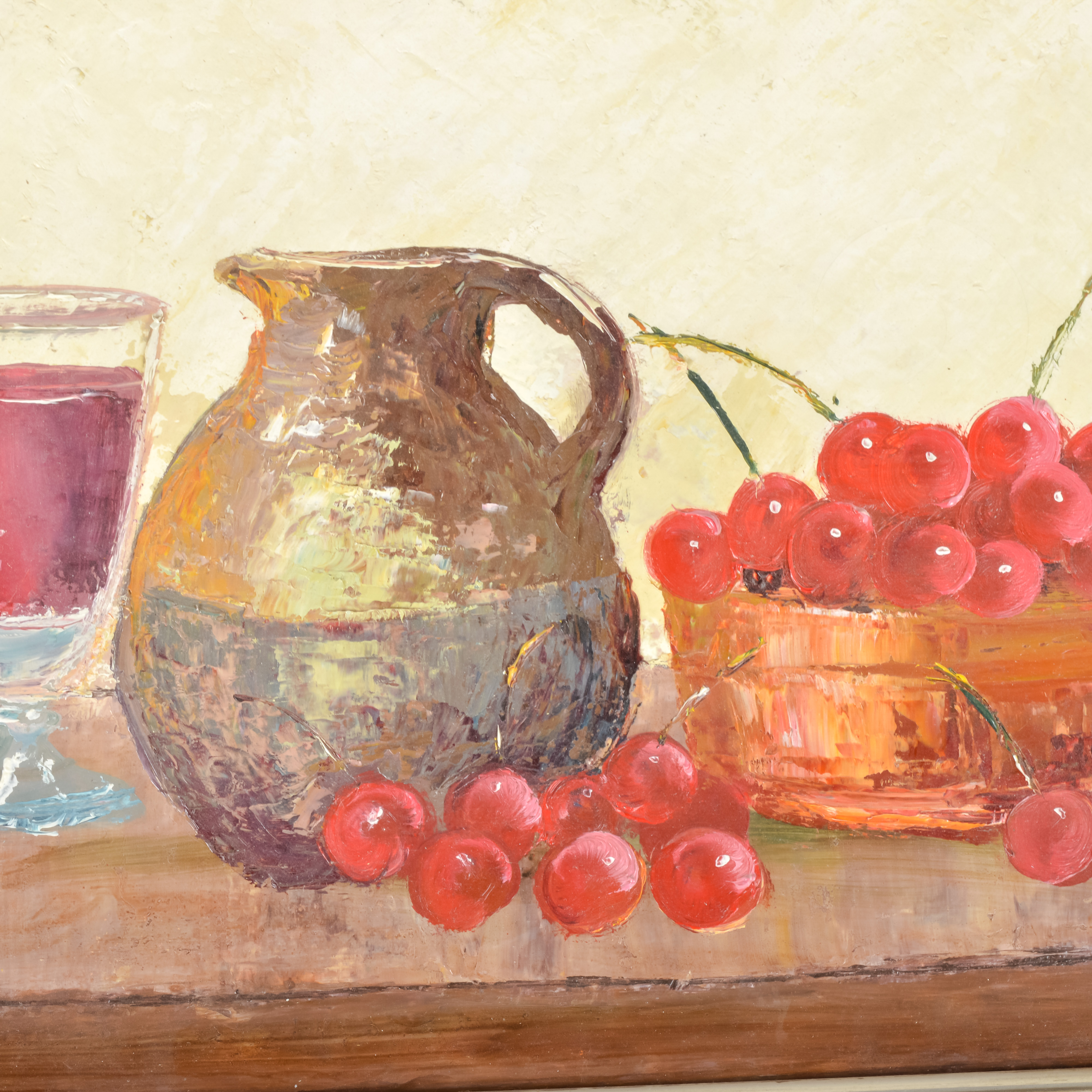 Two Framed Original Vintage Still Life Oil on Canvases