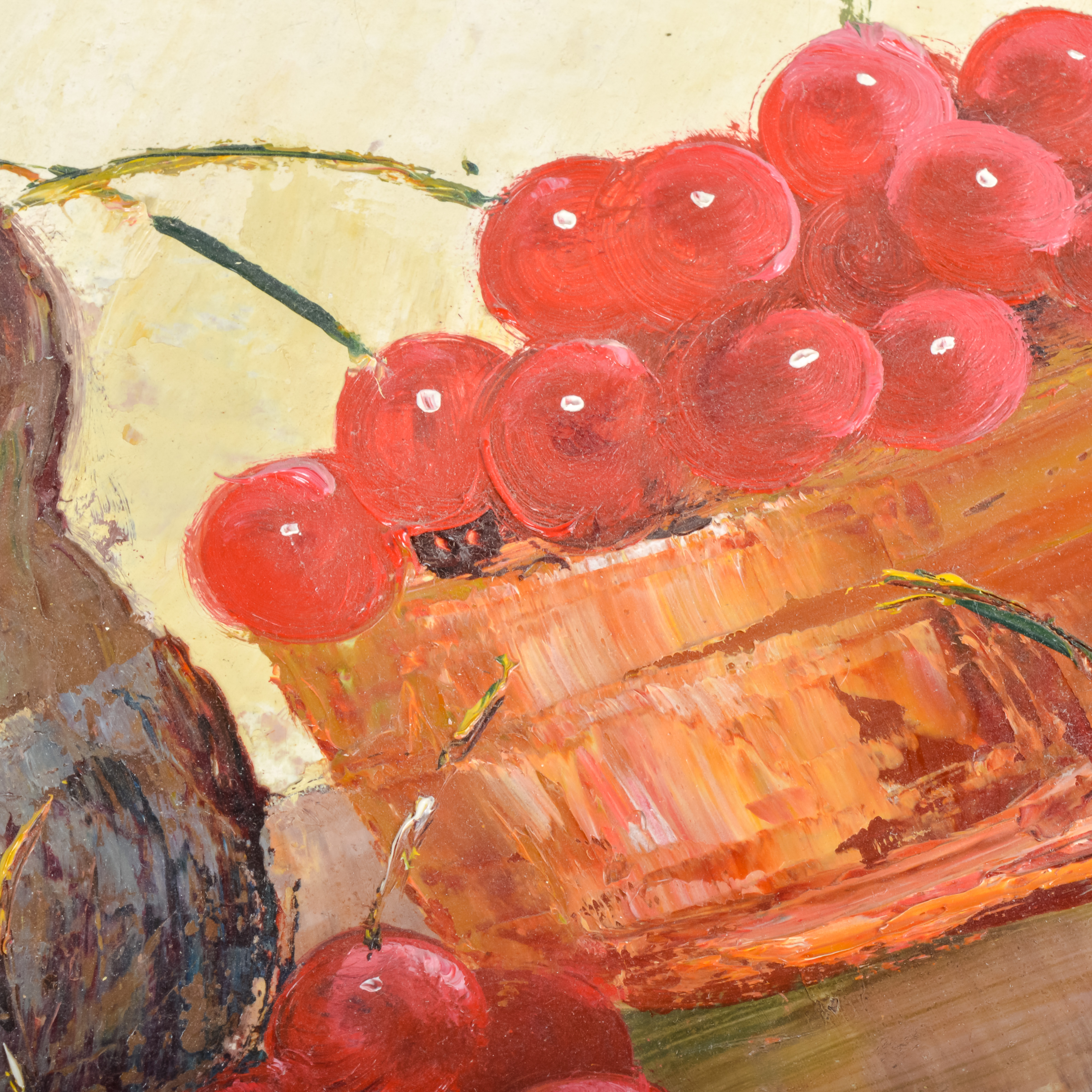 Two Framed Original Vintage Still Life Oil on Canvases