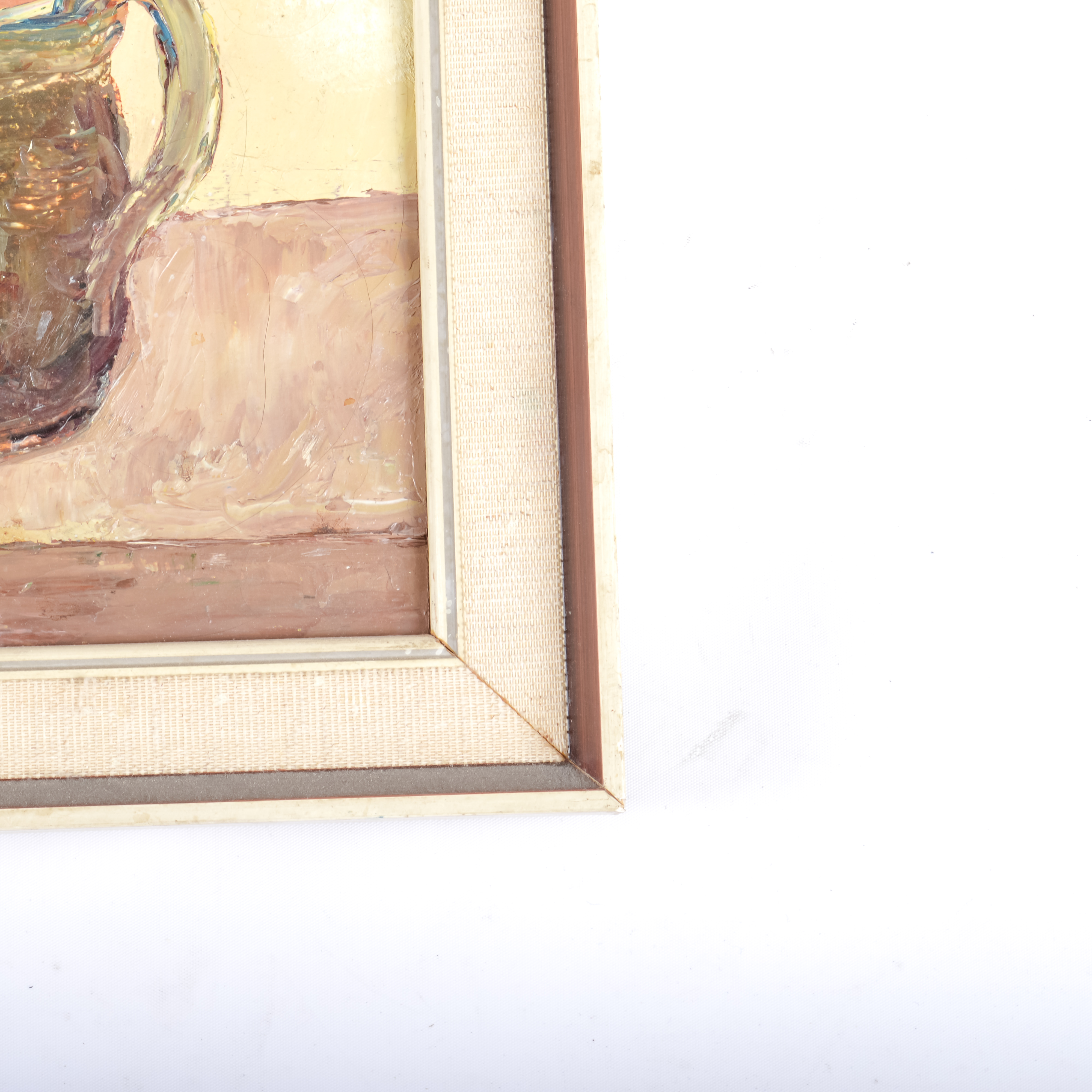 Two Framed Original Vintage Still Life Oil on Canvases