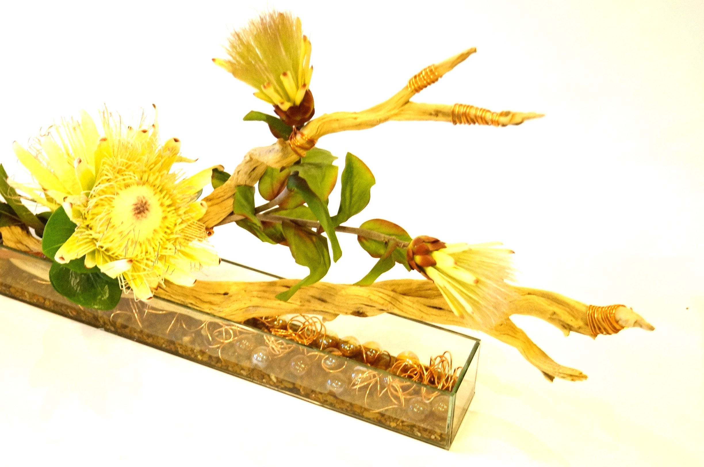 Large Contemporary Faux Floral  Decor