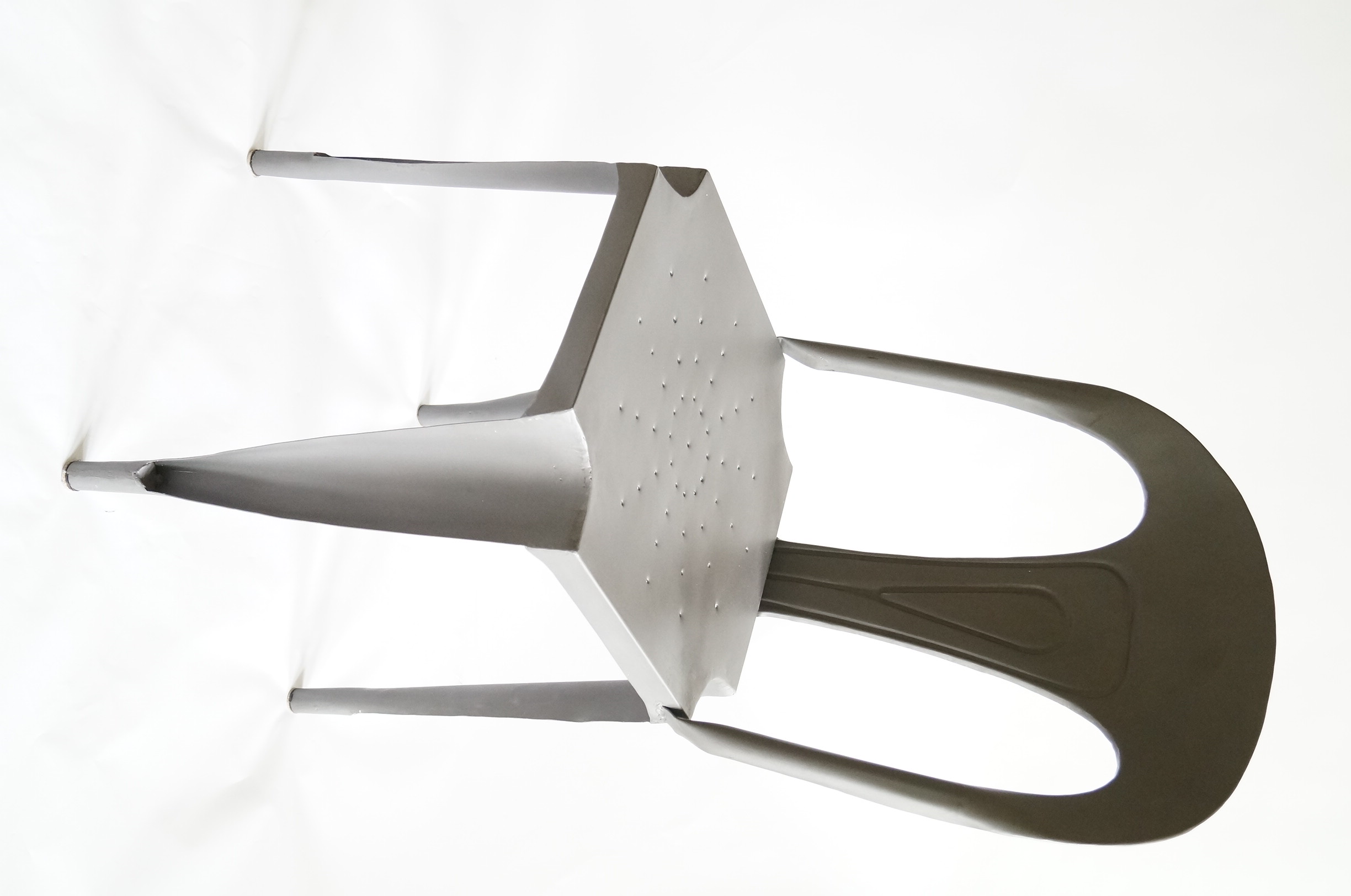 Six Metal Industrial Dining Chairs