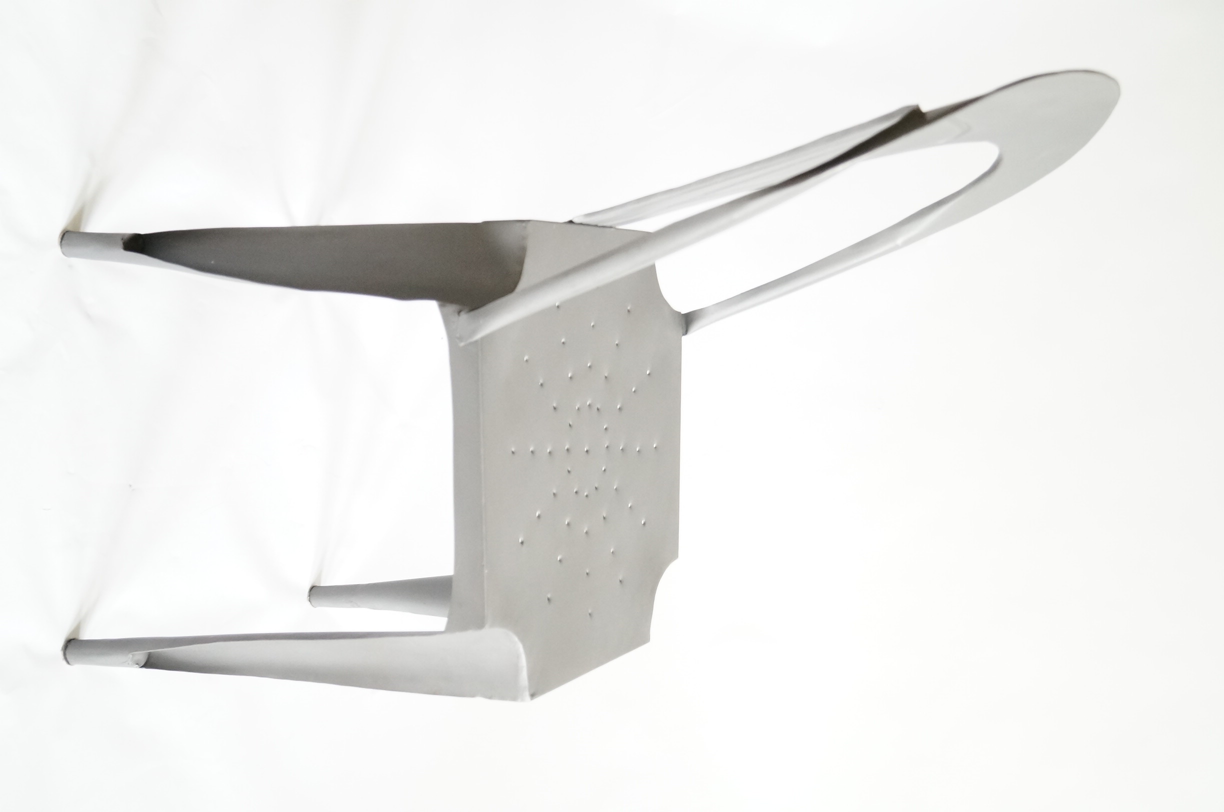 Six Metal Industrial Dining Chairs