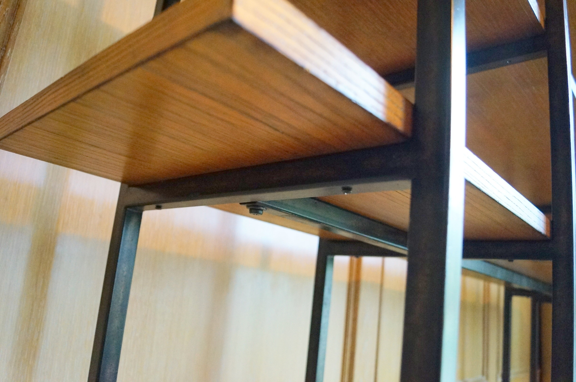 Wood and Metal Book Case