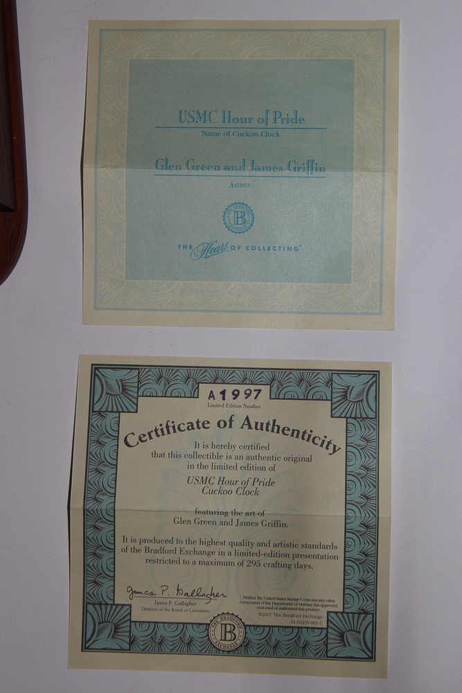 USMC Cuckoo Wall Clock