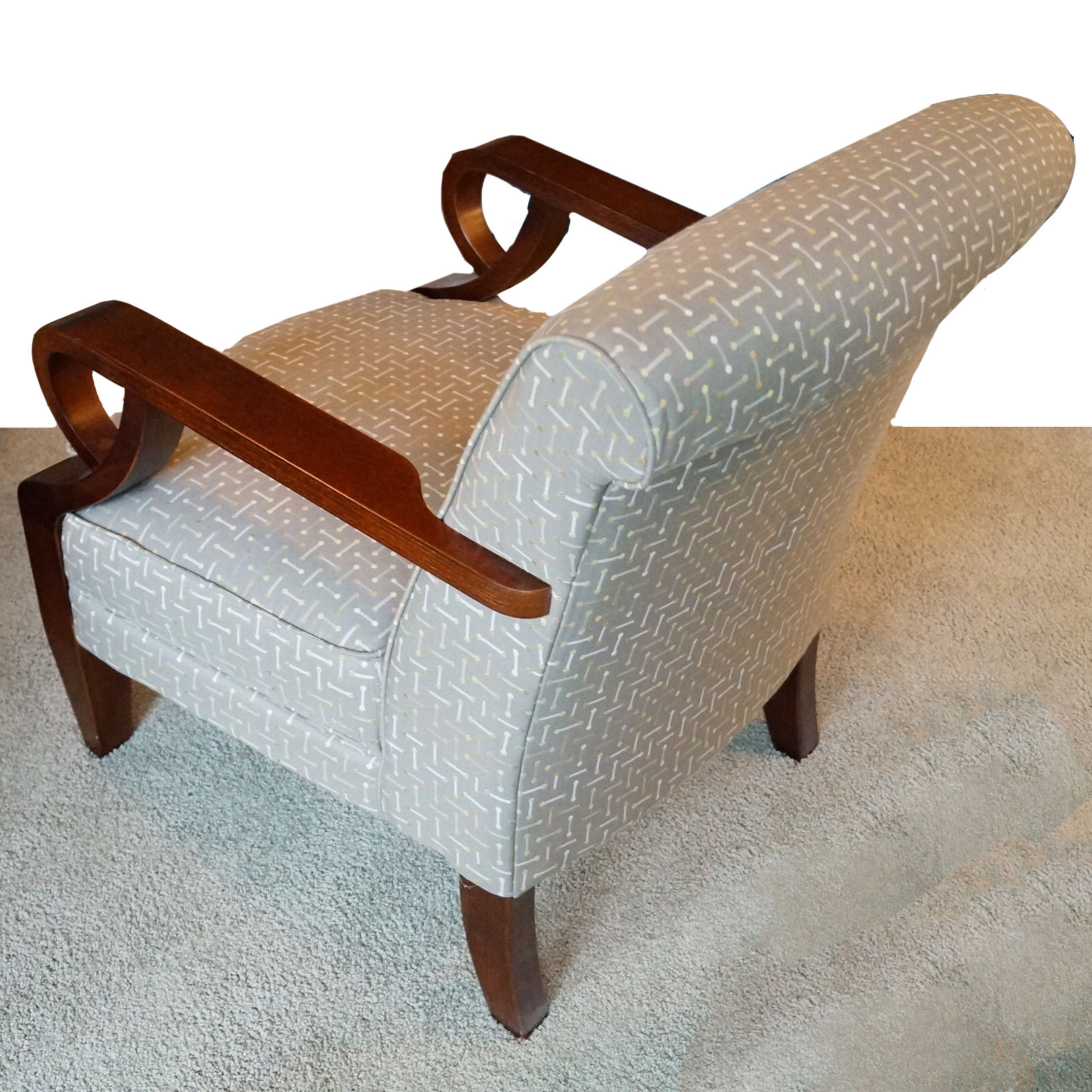 Upholstered Wood Armchair