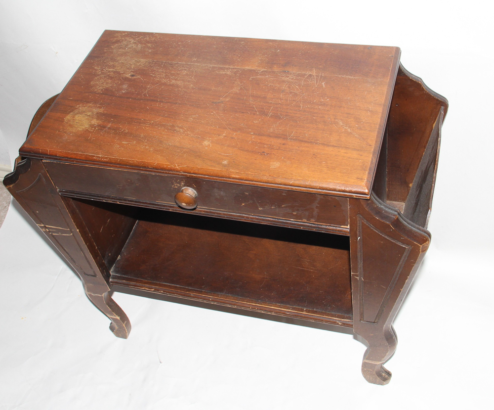 Art Deco Style Side Table or Magazine Rack