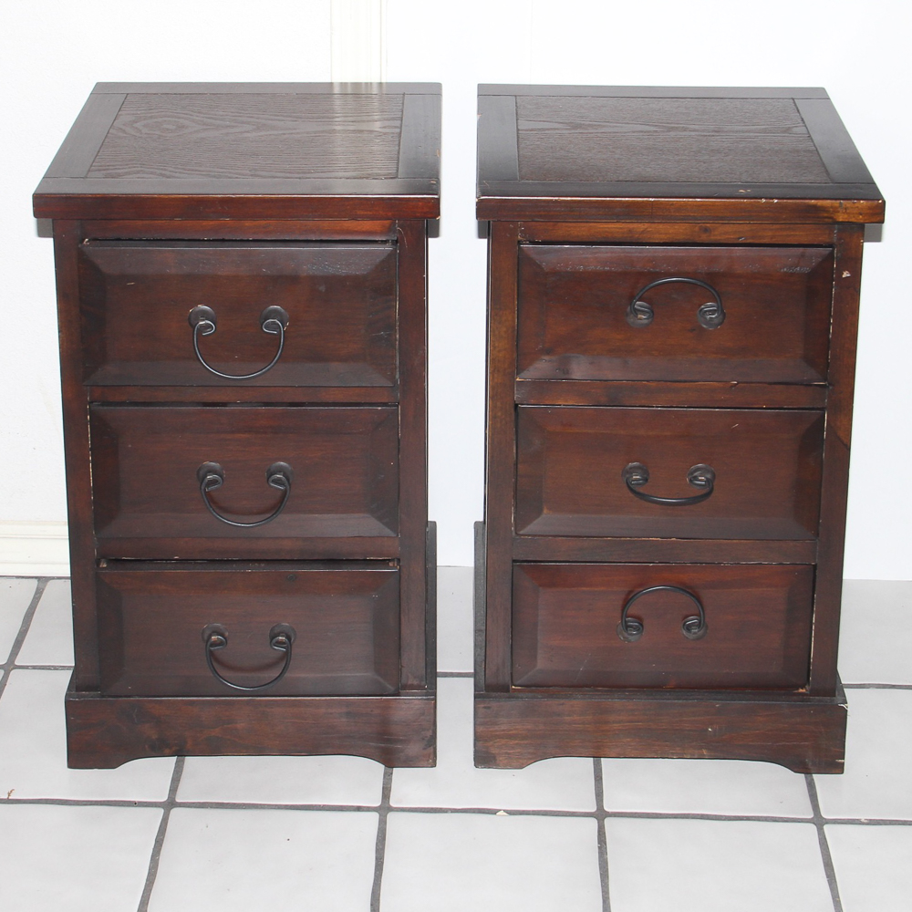 Circa 1940 Asian Style Nightstands