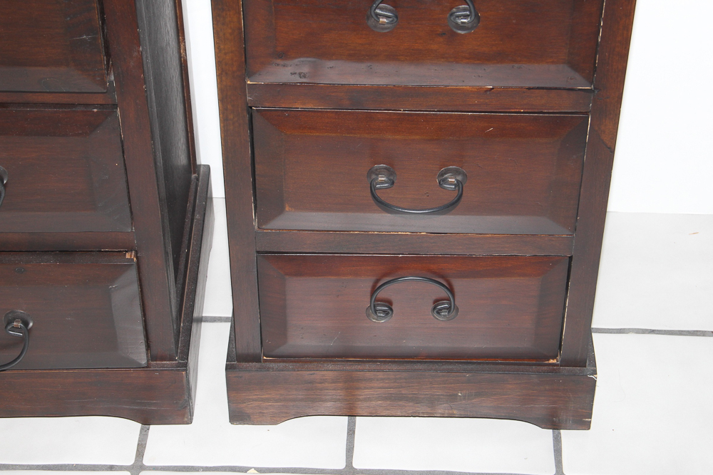 Circa 1940 Asian Style Nightstands