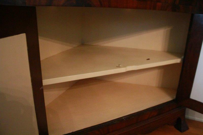 Early to Mid 19th Century Mahogany Corner Cupboard