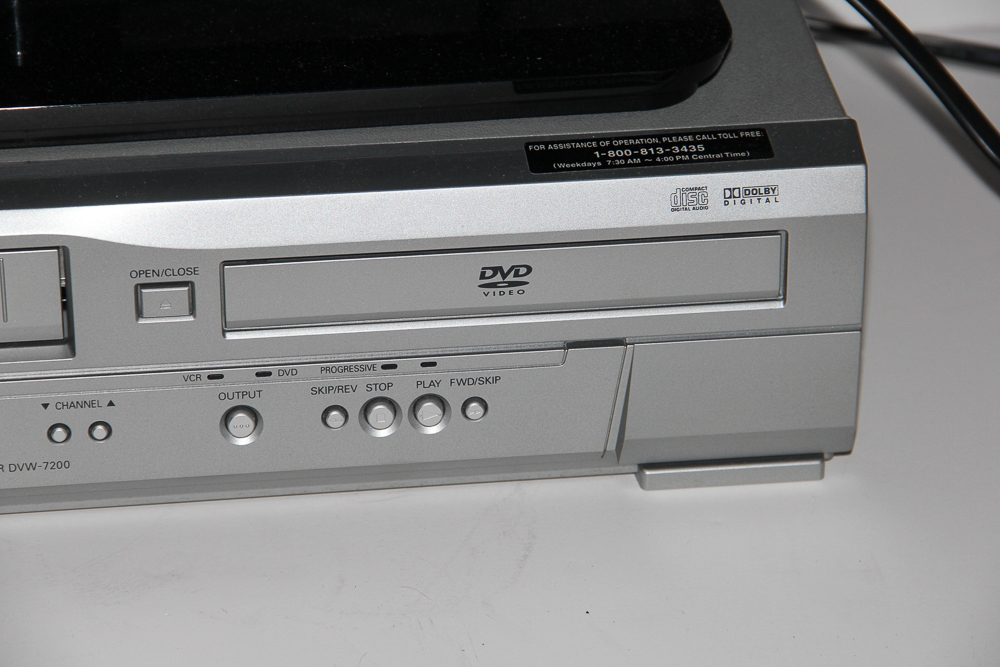 Vizip 34" Television and Vintage Sanyo VHS Player