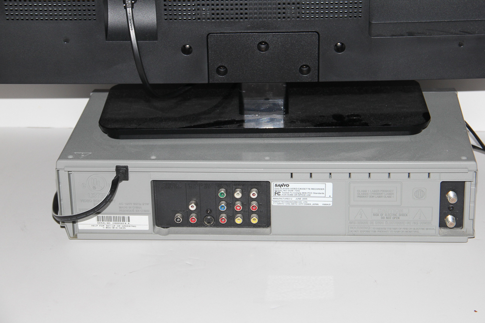 Vizip 34" Television and Vintage Sanyo VHS Player