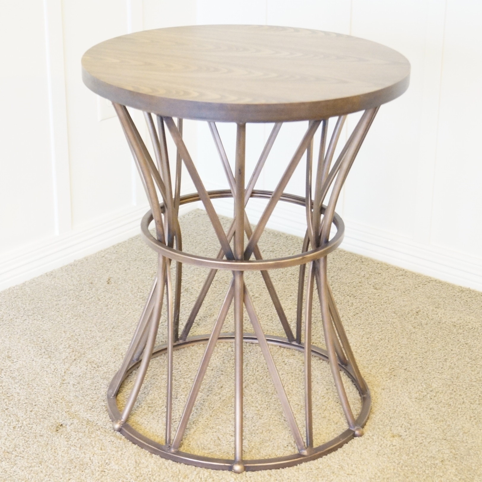 Round Metal Drum Table